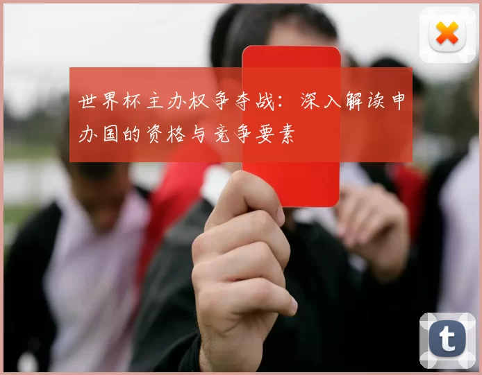 世界杯主办权争夺战：深入解读申办国的资格与竞争要素